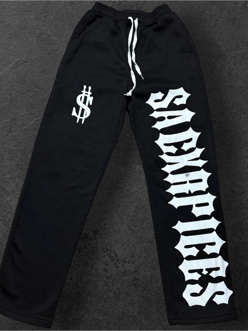 Men’s Black Graphic Streetwear Sweatpants Size XS